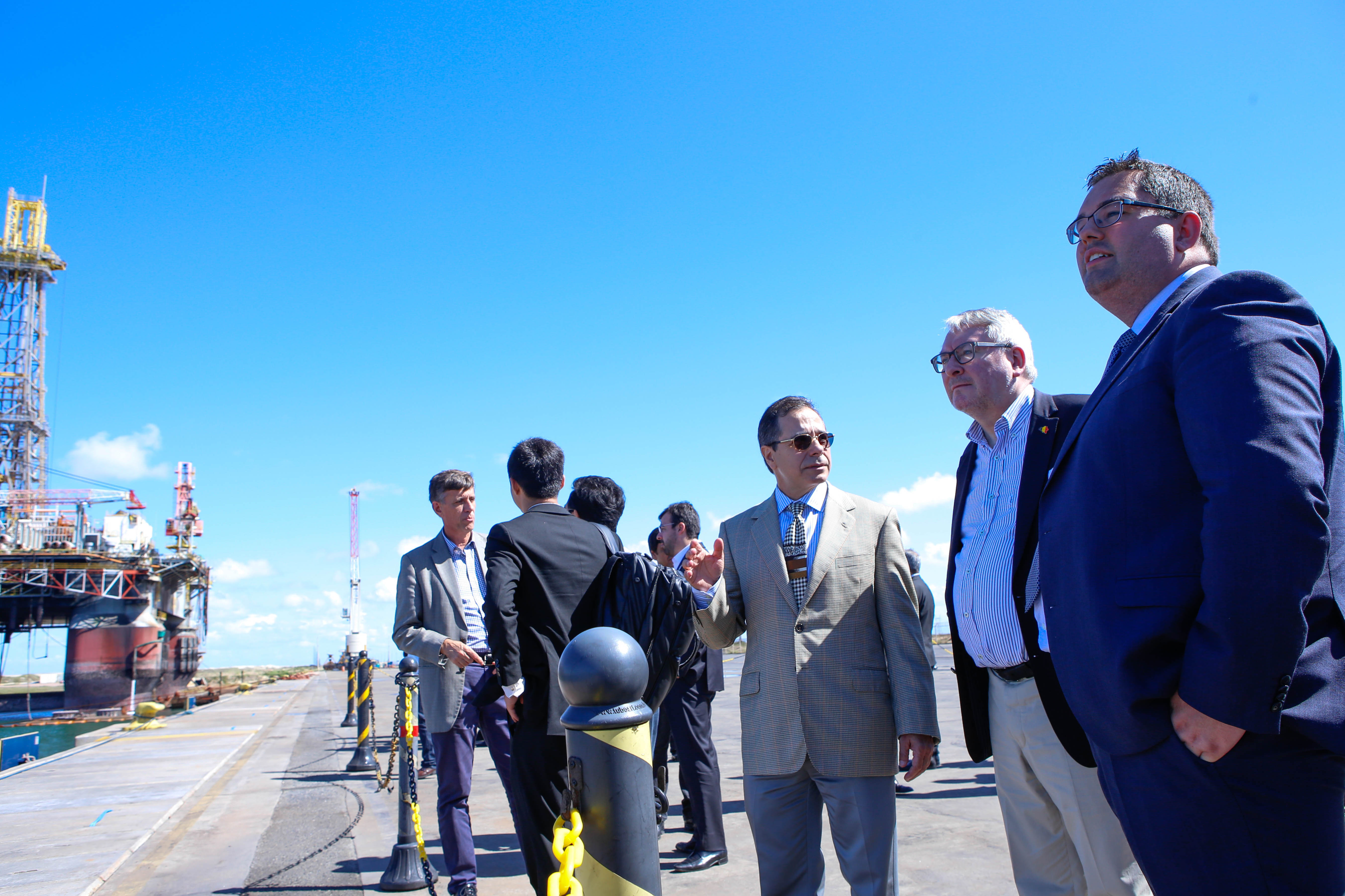 Porto do Açu recebe visita de representantes do Porto da Antuérpia e autoridades da Bélgica