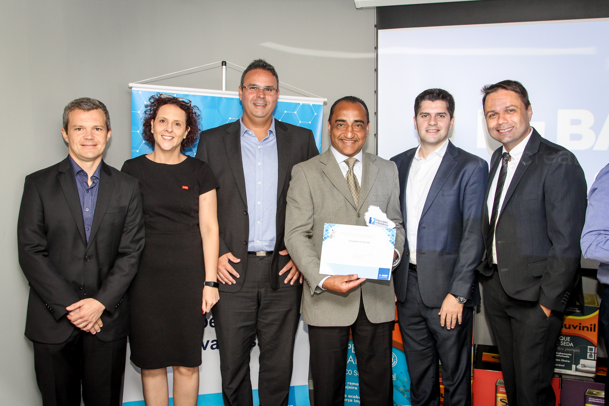 Grupo Toniato recebe da BASF o Prêmio de Excelência aos Fornecedores na Categoria Transportes