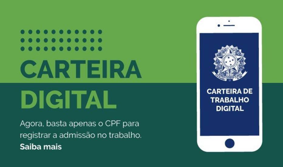 Carteira de trabalho digital já substitui documento físico