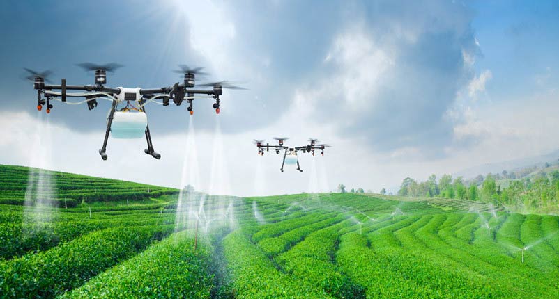 Drones substituem máquinas na agricultura