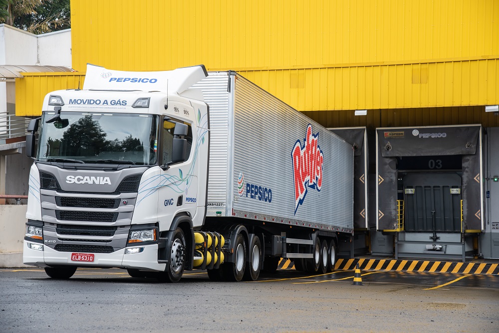 PepsiCo adquire 18 caminhões da Scania movidos a GNV e/ou biometano