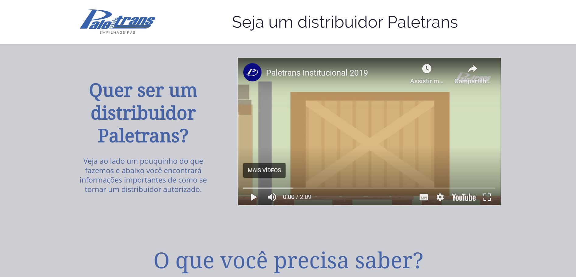 Paletrans lança portal exclusivo para captar distribuidores em todo o Brasil