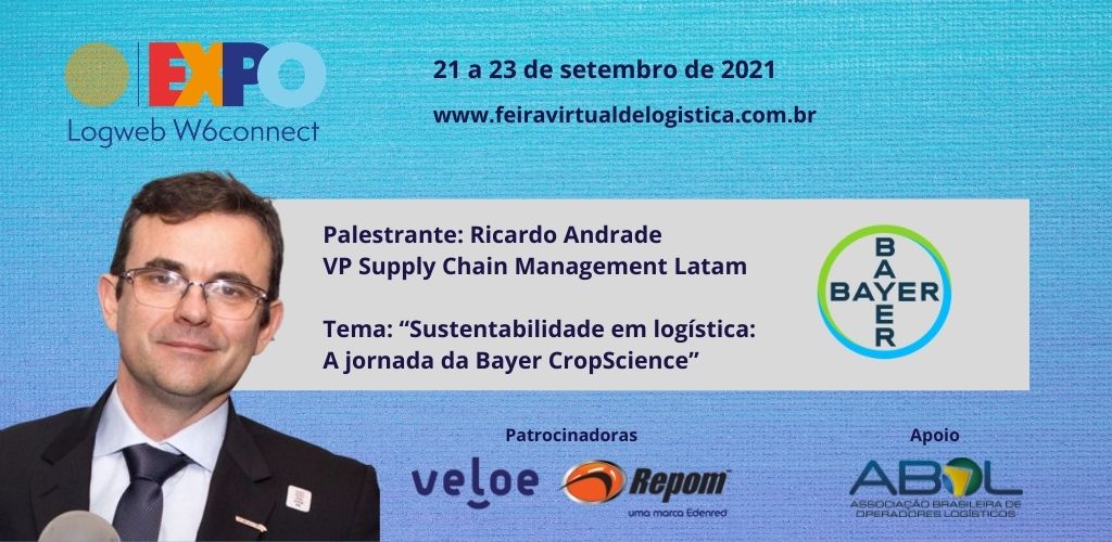 Ricardo Andrade, VP Supply Chain Management Latam da Bayer, é um dos palestrantes da Expo Logweb W6connect