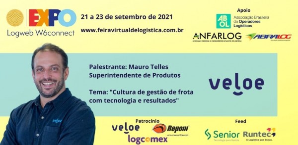 Mauro Telles, da Veloe, falará sobre cultura de gestão de frota com tecnologia e resultados na Expo Logweb W6connect