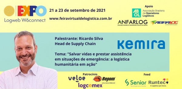 Logística humanitária é tema de palestra de Ricardo Silva, Head de Supply Chain da Kemira, na Expo Logweb W6connect