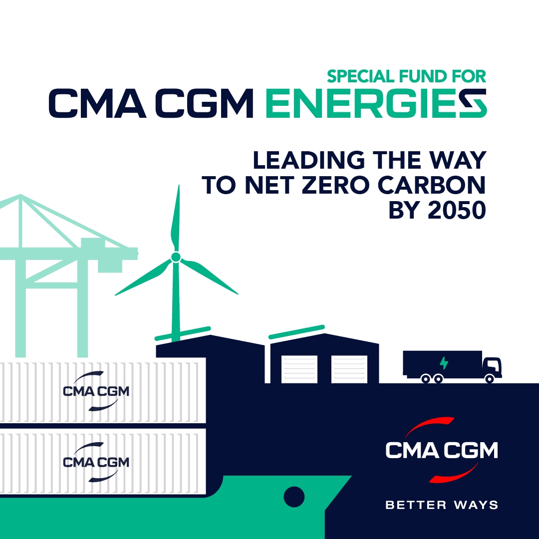 CMA CGM cria um Fundo Especial de 1,5 bilhões de dólares voltado à Energia para acelerar a transição energética no transporte marítimo e na logística