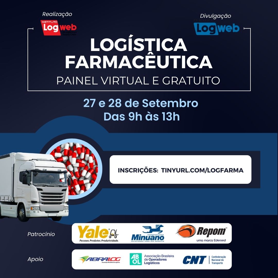 Logística farmacêutica é tema de painel virtual e gratuito que acontece em 27 e 28 de setembro