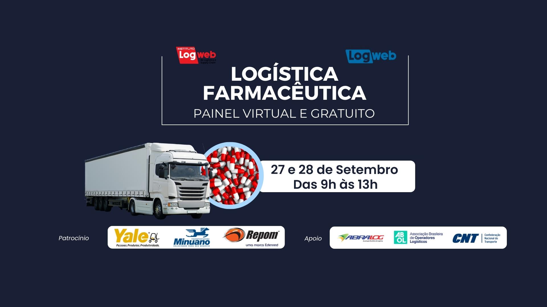 Painel virtual e gratuito sobre logística farmacêutica acontece nos dias 27 e 28 de setembro