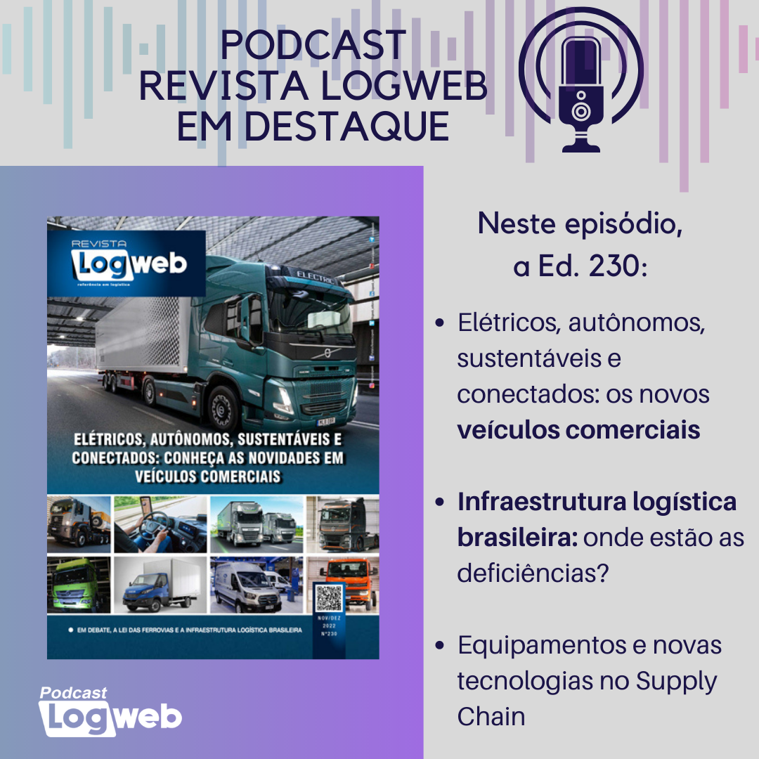 Podcast Revista Logweb em Destaque Ed. 230 – Elétricos, autônomos, sustentáveis e conectados: conheça os novos veículos comerciais