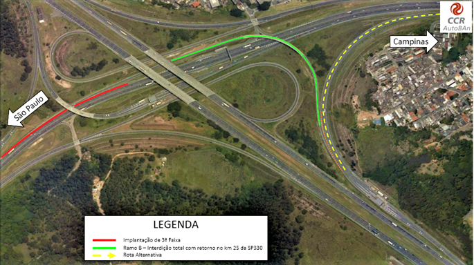 Acesso do Rodoanel para Anhanguera é bloqueado por motivos de obras